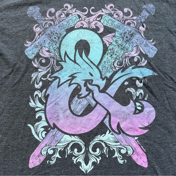 Dungeons & Dragons | Pastel Logo Short Sleeve Graphic T-Shirt | Size Medium - Picture 4 of 8